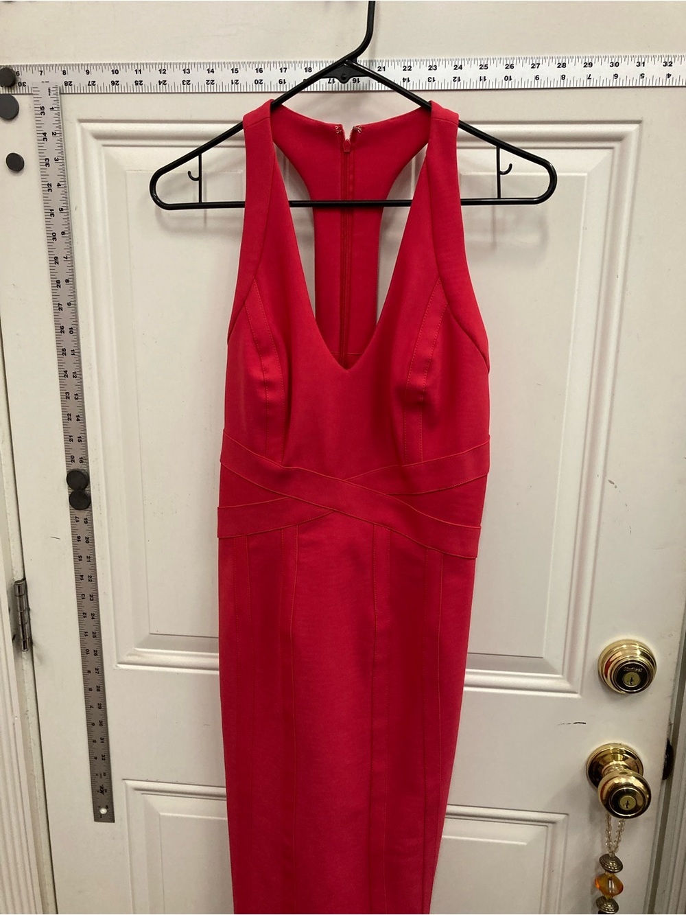 Laundry By Shelli Segal, Hot Pink, Bodycon, V-Neck Cocktail Dress